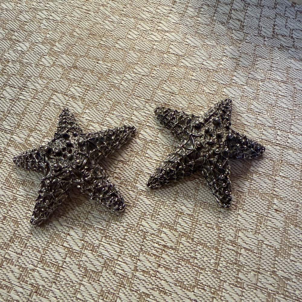 Pottery Barn Silver Starfish Salt & Pepper shakers